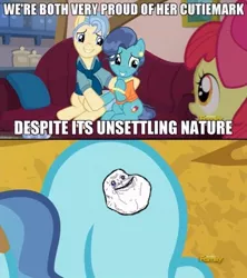 Size: 426x480 | Tagged: safe, banned from derpibooru, deleted from derpibooru, derpibooru import, screencap, petunia paleo, the fault in our cutie marks, cutie mark, exploitable meme, forever alone, meme, petunia paleo's unsettling cutie mark