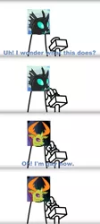 Size: 1656x3712 | Tagged: safe, banned from derpibooru, deleted from derpibooru, derpibooru import, thorax, changedling, changeling, to where and back again, asdfmovie, button, changeling king, gay, king thorax, male, meme