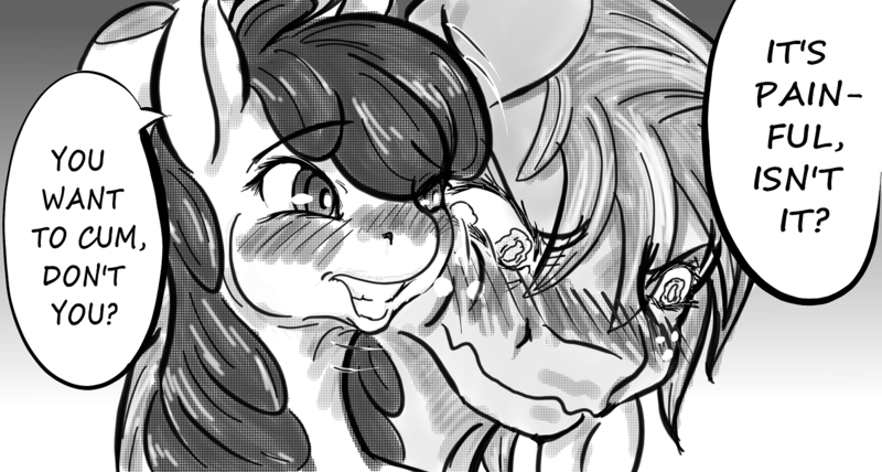 Size: 1500x802 | Tagged: questionable, artist:samnemus, banned from derpibooru, deleted from derpibooru, derpibooru import, apple bloom, big macintosh, ponified, earth pony, pony, 4chan, applecest, black and white, female, grayscale, incest, macbloom, male, manga, monochrome, shipping, stallion, straight