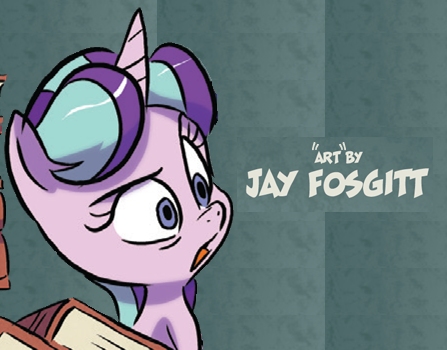 Size: 447x350 | Tagged: safe, artist:jay fosgitt, banned from derpibooru, deleted from derpibooru, derpibooru import, idw, starlight glimmer, spoiler:comic, comic drama, idw drama