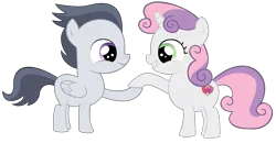 Size: 2300x1200 | Tagged: safe, artist:meandmyideas, banned from derpibooru, deleted from derpibooru, derpibooru import, rumble, sweetie belle, cutie mark, female, male, rumbelle, shipping, straight, the cmc's cutie marks