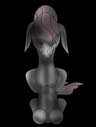 Size: 1200x1600 | Tagged: grimdark, artist:kingway1995, banned from derpibooru, deleted from derpibooru, derpibooru import, nurse redheart, anthro, black background, crying, kneeling, sad, simple background, solo, tragedy