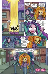 Size: 1988x3056 | Tagged: safe, artist:agnesgarbowska, banned from derpibooru, deleted from derpibooru, derpibooru import, idw, adagio dazzle, aria blaze, sonata dusk, equestria girls, fiendship is magic, rainbow rocks, spoiler:comic, the dazzlings