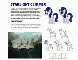 Size: 3300x2550 | Tagged: safe, banned from derpibooru, deleted from derpibooru, derpibooru import, starlight glimmer, season 5, the art of equestria, alternate hairstyle, concept art, design notes, image, jpeg, s5 starlight, solo, starlight's village