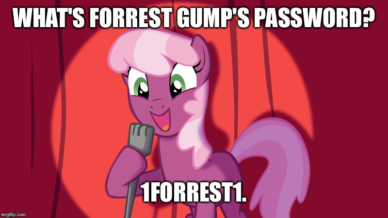 Size: 800x450 | Tagged: safe, banned from derpibooru, deleted from derpibooru, derpibooru import, cheerilee, caption, cheerilee pun, exploitable meme, forrest gump, image macro, meme, pun, text