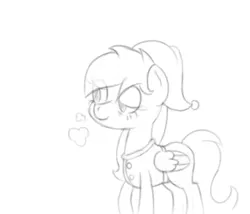 Size: 420x360 | Tagged: safe, artist:afterrain, banned from derpibooru, deleted from derpibooru, derpibooru import, oc, unofficial characters only, pegasus, pony, clothes, female, mare, simple, sketch, sleepy, solo