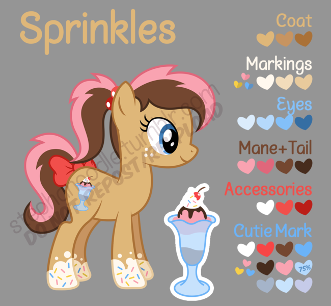 Size: 1337x1235 | Tagged: safe, artist:stephanoodle, banned from derpibooru, deleted from derpibooru, derpibooru import, oc, oc:sprinkles, reference sheet, solo