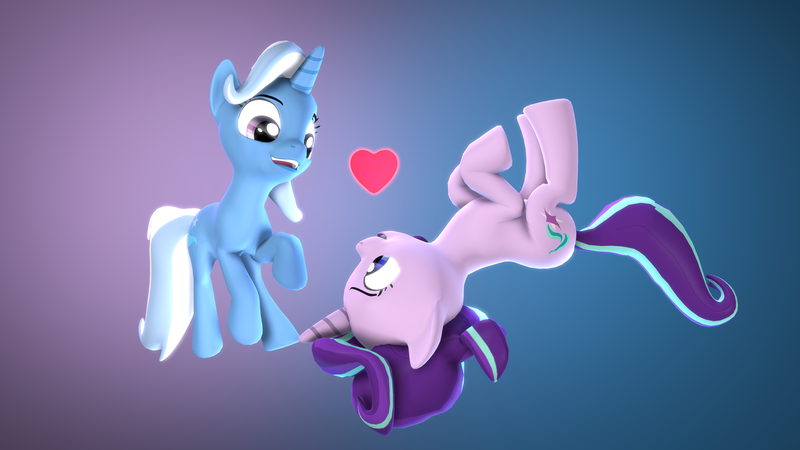 Size: 3840x2160 | Tagged: safe, artist:xppp1n, banned from derpibooru, deleted from derpibooru, derpibooru import, starlight glimmer, trixie, pony, unicorn, 3d, female, lesbian, mare, shipping, source filmmaker, startrix