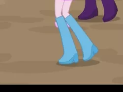 Size: 2048x1536 | Tagged: safe, banned from derpibooru, deleted from derpibooru, derpibooru import, screencap, pinkie pie, rarity, equestria girls, movie magic, spoiler:eqg specials, boots, cropped, high heel boots, legs, pictures of legs, raised leg, shoes