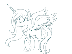 Size: 1024x768 | Tagged: safe, artist:hanaty, banned from derpibooru, deleted from derpibooru, derpibooru import, oc, unofficial characters only, pony, female, lineart, solo