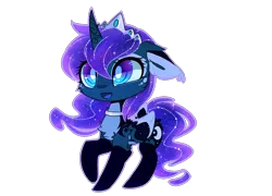 Size: 1562x1127 | Tagged: safe, artist:magnaluna, banned from derpibooru, deleted from derpibooru, derpibooru import, princess luna, alicorn, pony, chibi, crown, cute, female, floppy ears, jewelry, lunabetes, mare, regalia, simple background, smiling, solo