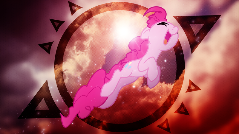 Size: 3840x2160 | Tagged: safe, artist:skrayp, artist:theartsyemporium, banned from derpibooru, deleted from derpibooru, derpibooru import, edit, pinkie pie, earth pony, pony, female, mare, solo, wallpaper, wallpaper edit