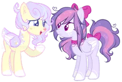 Size: 900x607 | Tagged: safe, artist:lullabyprince, banned from derpibooru, deleted from derpibooru, derpibooru import, oc, oc:dollie anne, oc:lilac lilies, unofficial characters only, deer, deer pony, hybrid, original species, pegadeer, pegasus, pony, female, mare, simple background, transparent background