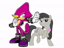 Size: 800x600 | Tagged: safe, artist:amyrosefan201, banned from derpibooru, deleted from derpibooru, derpibooru import, octavia melody, crossover, espio the chameleon, sonic the hedgehog (series)