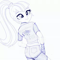 Size: 1967x1967 | Tagged: safe, artist:angelzx17, banned from derpibooru, deleted from derpibooru, derpibooru import, sonata dusk, equestria girls, ass, butt, claire redfield, clothes, cosplay, costume, resident evil