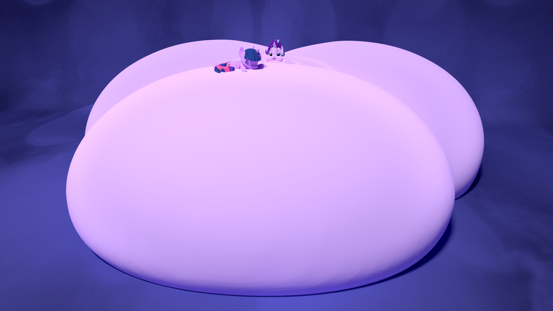 Size: 3840x2160 | Tagged: questionable, artist:kurro, banned from derpibooru, deleted from derpibooru, derpibooru import, starlight glimmer, twilight sparkle, pony, 3d, bedroom eyes, belly, belly bed, big belly, blender, butt, fat, female, huge belly, huge butt, immobile, impossibly large belly, impossibly large butt, large butt, looking at you, looking back, looking back at you, missing cutie mark, morbidly obese, obese, sleeping, solo, solo female, starlard glimmer