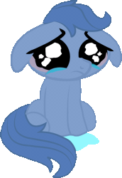 Size: 306x444 | Tagged: safe, artist:creshosk, banned from derpibooru, deleted from derpibooru, derpibooru import, archer (character), scootablue, animated, crying, emotional warfare, sad