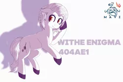 Size: 1482x988 | Tagged: safe, artist:zaldia-mavi, banned from derpibooru, deleted from derpibooru, derpibooru import, oc, oc:withe enigma 404ae1, unofficial characters only, horse, pony, enigma, full body, my little pony, original character do not steal, project:zaldia mavi, solo, withe