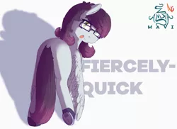 Size: 1359x988 | Tagged: safe, artist:zaldia-mavi, banned from derpibooru, deleted from derpibooru, derpibooru import, oc, oc:fiercely-quick, unofficial characters only, pegasus, pony, dock, female, frog (hoof), full body, glasses, image, looking at you, looking back, looking back at you, mare, png, project:zaldia mavi, signature, simple background, solo, tongue out, underhoof, white background