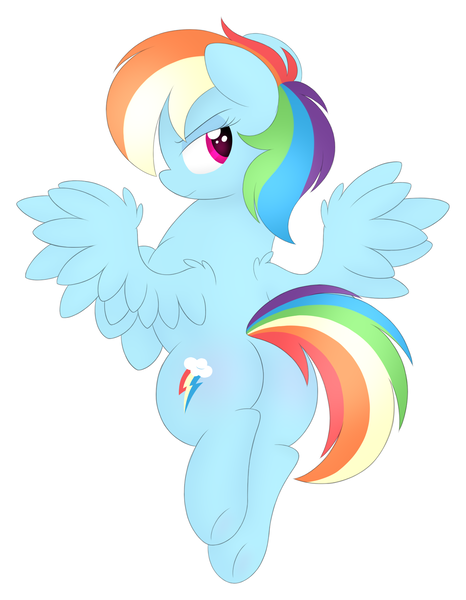 Size: 1477x1902 | Tagged: safe, artist:onlytheponies, banned from derpibooru, deleted from derpibooru, derpibooru import, rainbow dash, lidded eyes, simple background, solo, spread wings, white background, wings