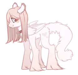 Size: 600x575 | Tagged: safe, artist:lullabyprince, banned from derpibooru, deleted from derpibooru, derpibooru import, oc, oc:pampered paws, unofficial characters only, pegasus, pony, augmented tail, female, mare, simple background, solo, transparent background, unshorn fetlocks