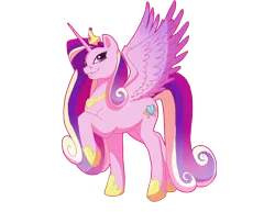 Size: 3300x2550 | Tagged: safe, artist:xxcommandershepardxx, banned from derpibooru, deleted from derpibooru, derpibooru import, princess cadance, alicorn, pony, commission, female, mare, raised hoof, simple background, solo, transparent background