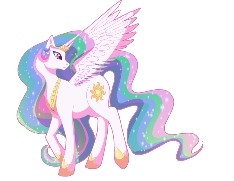 Size: 3300x2550 | Tagged: safe, artist:xxcommandershepardxx, banned from derpibooru, deleted from derpibooru, derpibooru import, princess celestia, alicorn, pony, commission, female, mare, raised hoof, simple background, solo, transparent background