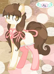 Size: 1024x1387 | Tagged: safe, artist:seraphimstardust, banned from derpibooru, deleted from derpibooru, derpibooru import, oc, unofficial characters only, earth pony, pony, clothes, female, mare, socks, solo