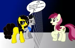 Size: 3248x2073 | Tagged: safe, artist:grapefruitface1, artist:thejourneysend, banned from derpibooru, deleted from derpibooru, derpibooru import, edit, roseluck, oc, oc:riff chords, oc:young riff chords, pony creator, bobby kimball, implied shipping, missing cutie mark, music, musician, music video reference, singing, song reference, steve lukather, swag, toto, toto (band)