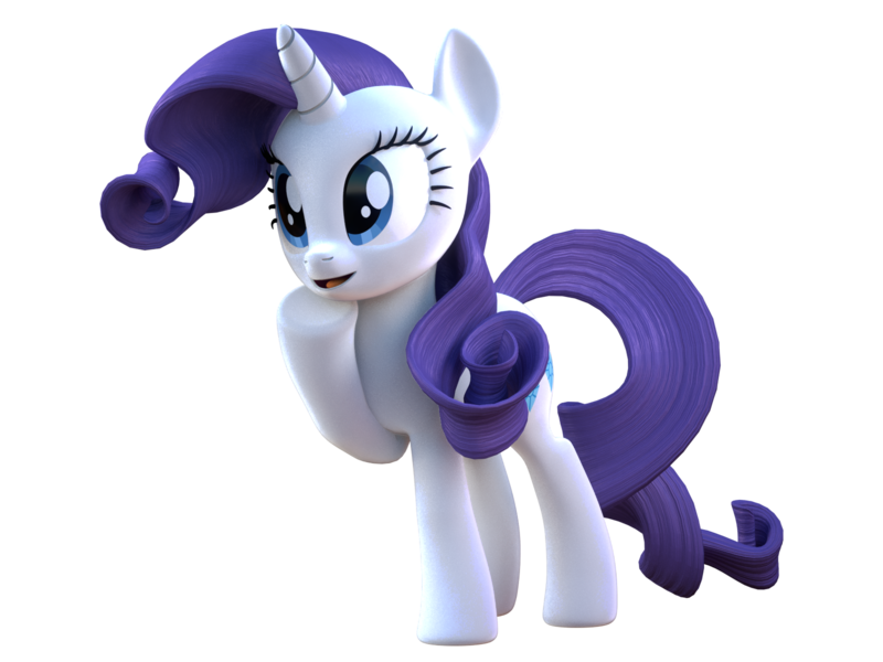 Size: 1600x1200 | Tagged: safe, artist:mythicspeed, banned from derpibooru, deleted from derpibooru, derpibooru import, rarity, pony, unicorn, 3d, blender, female, horn, mare, simple background, smiling, solo