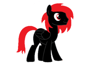 Size: 373x280 | Tagged: safe, anonymous artist, banned from derpibooru, deleted from derpibooru, derpibooru import, oc, oc:miles scratch, unofficial characters only, pegasus, 2018 community collab, derpibooru community collaboration, happy, male, red and black oc, red eyes, red hair, simple background, tail, transparent background, wings