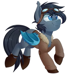 Size: 1281x1389 | Tagged: safe, artist:thegamblehorse, banned from derpibooru, deleted from derpibooru, derpibooru import, oc, oc:seachell, unofficial characters only, bat pony, bat pony oc, bat wings, bomber jacket, chest fluff, clothes, female, goggles, jacket, pilot, simple background, solo, transparent background, wings