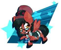 Size: 1024x847 | Tagged: safe, artist:isaacs-collar, banned from derpibooru, deleted from derpibooru, derpibooru import, oc, oc:toonkriticy2k, unofficial characters only, pegasus, pony, goggles, red and black oc, simple background, solo, transparent background