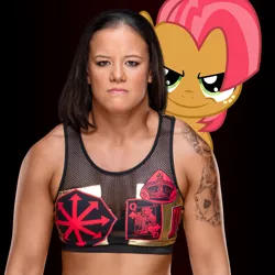 Size: 1024x1024 | Tagged: safe, banned from derpibooru, deleted from derpibooru, derpibooru import, babs seed, barely pony related, chaos, mma, nxt, photoshop, shayna baszler, wwe
