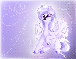 Size: 3688x2896 | Tagged: safe, artist:sharxz, banned from derpibooru, deleted from derpibooru, derpibooru import, oc, oc:starstorm slumber, unofficial characters only, butterfly, pegasus, pony, confused, cute, female, sitting, solo