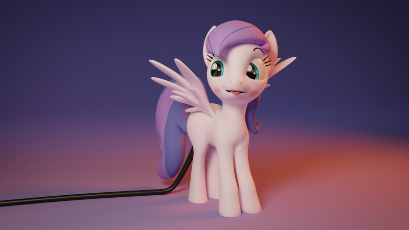 Size: 3840x2160 | Tagged: questionable, artist:kurro, banned from derpibooru, deleted from derpibooru, derpibooru import, oc, oc:lavender delight, unofficial characters only, pegasus, pony, 3d, abstract background, anal insertion, blender, blushing, female, hose, imminent inflation, implied insertion, insertion, solo, solo female, spread wings, this will end in balloons, tongue out, wings