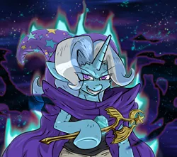 Size: 950x838 | Tagged: safe, artist:ioncorupterx, banned from derpibooru, deleted from derpibooru, derpibooru import, trixie, marik ishtar, solo, yu-gi-oh!