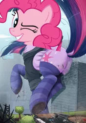 Size: 1081x1536 | Tagged: suggestive, artist:should be ncmares, artist:titanium-pony, banned from derpibooru, deleted from derpibooru, derpibooru import, pinkie pie, macro