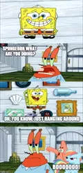 Size: 490x1022 | Tagged: safe, artist:gollum123, banned from derpibooru, deleted from derpibooru, derpibooru import, edit, rainbow dash, bad joke, boo, image, jpeg, meme, mr. krabs, patrick star, screenshots, spongebob squarepants, spongebob squarepants (character), youtube poop