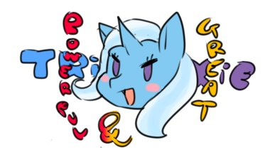 Size: 380x214 | Tagged: safe, artist:divskr, banned from derpibooru, deleted from derpibooru, derpibooru import, trixie, pony, unicorn, bust, female, looking at you, mare, simple background, solo, text, white background