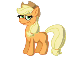 Size: 1251x988 | Tagged: safe, artist:67fats, banned from derpibooru, deleted from derpibooru, derpibooru import, applejack, female, mare, medibang paint, missing cutie mark, simple background, standing, transparent background