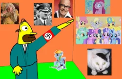 Size: 946x614 | Tagged: safe, artist:pastaboy, banned from derpibooru, deleted from derpibooru, derpibooru import, pinkie pie, rainbow dash, 420, 420 2018, adolf hitler, hitler's birthday, hitler's birthday 2018, homer, homer simpson, nationalism, national socialism, nazi, socialism, the simpsons