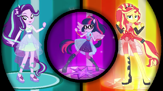 Size: 682x383 | Tagged: safe, artist:3d4d, artist:whalepornoz, banned from derpibooru, deleted from derpibooru, derpibooru import, edit, sci-twi, starlight glimmer, sunset shimmer, trixie, twilight sparkle, twilight sparkle (alicorn), alicorn, equestria girls, equestria girls series, forgotten friendship, most likely to be forgotten, boots, circle, clothes, dress, feet, female, high heels, looking at you, magical quartet, magical quintet, magical trio, pantyhose, ponied up, sailor mercury pose, sailor moon, sandals, scitwilicorn, shoes, skirt, sts trinity, super sentai stance, tail, trio, trio female, wallpaper