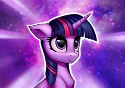 Size: 3508x2480 | Tagged: safe, artist:conniethecasanova, artist:setharu, banned from derpibooru, deleted from derpibooru, derpibooru import, edit, twilight sparkle, twilight sparkle (alicorn), alicorn, pony, cute, female, mare, purple background, simple background, smiling, solo, twiabetes