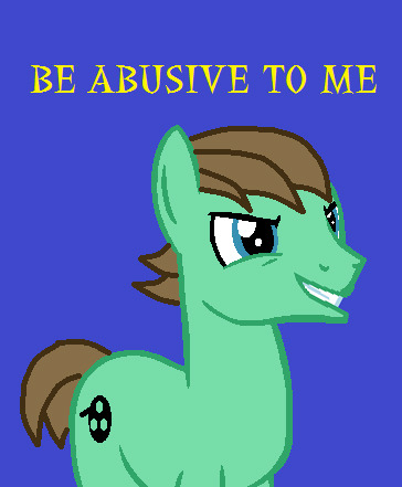 Size: 364x441 | Tagged: safe, artist:ianpony98, banned from derpibooru, deleted from derpibooru, derpibooru import, edit, oc, oc:ian, message, smiling