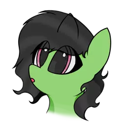 Size: 1900x1900 | Tagged: safe, artist:shepardinthesky, banned from derpibooru, deleted from derpibooru, derpibooru import, edit, oc, oc:anonfilly, unicorn, :o, bust, cute, eye clipping through hair, female, filly, japanese, nani, nudity, open mouth, romaji, simple background, transparent background