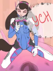 Size: 1158x1563 | Tagged: safe, artist:php53, banned from derpibooru, deleted from derpibooru, derpibooru import, oc, anthro, auction, clothes, commission, cosplay, costume, d.va, female, overwatch, your character here