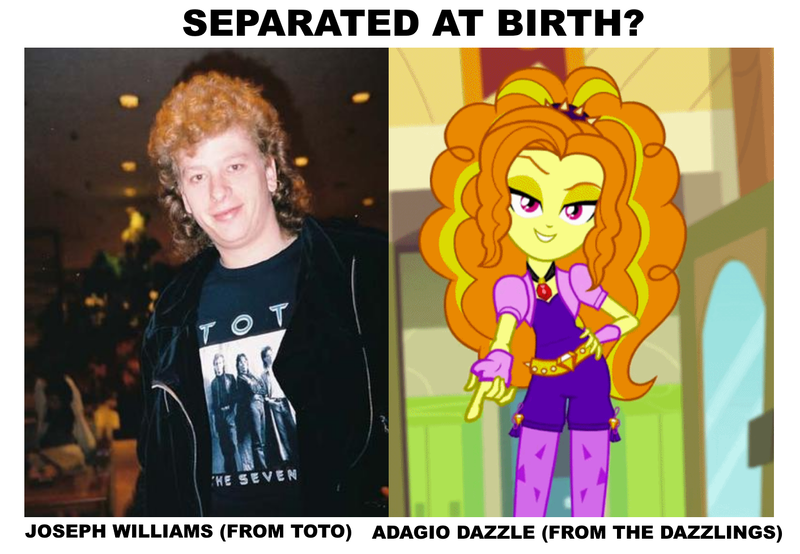 Size: 1412x977 | Tagged: safe, banned from derpibooru, deleted from derpibooru, derpibooru import, edit, adagio dazzle, human, equestria girls, rainbow rocks, irl, irl human, joseph williams, meme, photo, separated at birth, toto (band)