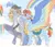 Size: 1008x864 | Tagged: dead source, safe, artist:dingobreath, banned from derpibooru, deleted from derpibooru, derpibooru import, derpy hooves, rainbow dash, pegasus, pony, alternate design, bag, blushing, cap, chest fluff, cloud, coat markings, colored wings, derpydash, duo, female, fluffy, folded wings, freckles, gradient wings, hat, height difference, image, lesbian, looking at each other, mare, multicolored wings, neck feathers, on a cloud, png, rainbow, saddle bag, shipping, spread wings, standing on cloud, wing claws, wings