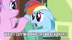 Size: 800x450 | Tagged: safe, banned from derpibooru, deleted from derpibooru, derpibooru import, edit, edited screencap, screencap, nurse sweetheart, rainbow dash, earth pony, pegasus, read it and weep, female, hub logo, implied fanfiction, mare, wallpaper, wheelchair